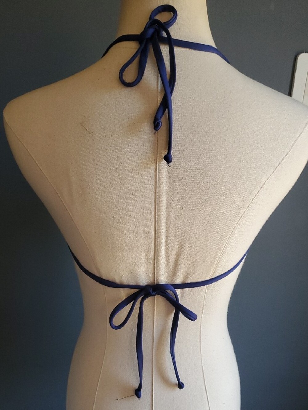 Nwt Splendid Teal Floral Bandeau Bikini with Navy Straps Size M - Picture 5 of 11